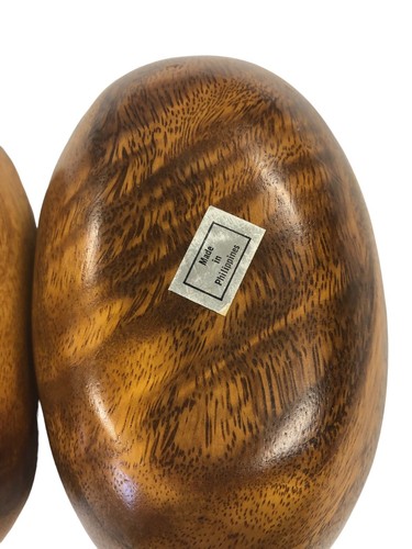 4 Vtg Monkey Pod Wood Oval Bowls Tiki 6 x 4 x 1.5 Philipines - Picture 7 of 8