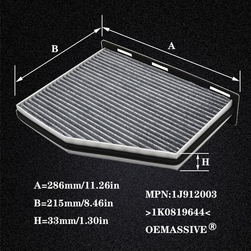 Pollen Cabin Air Filter For VW Passat Jetta Beetle Audi A3 Q3 TT 1K1819653A - Bild 4 von 9