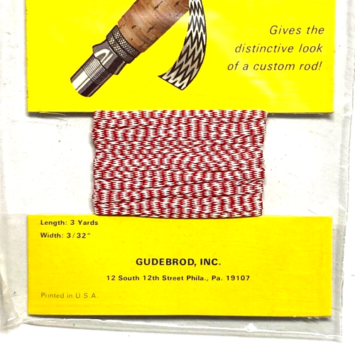 6 PAQUETES Gudebrod Butt Wind 3/32" Ancho Rojo Blanco Giro 3 Yardas Para Varillas Personalizadas - Imagen 6 de 13