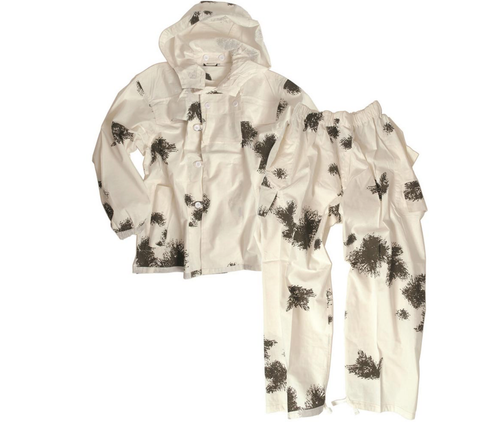 Ejército Alemán BW Bundeswehr Chaqueta con Pantalones Nieve Camuflaje Traje Algodón