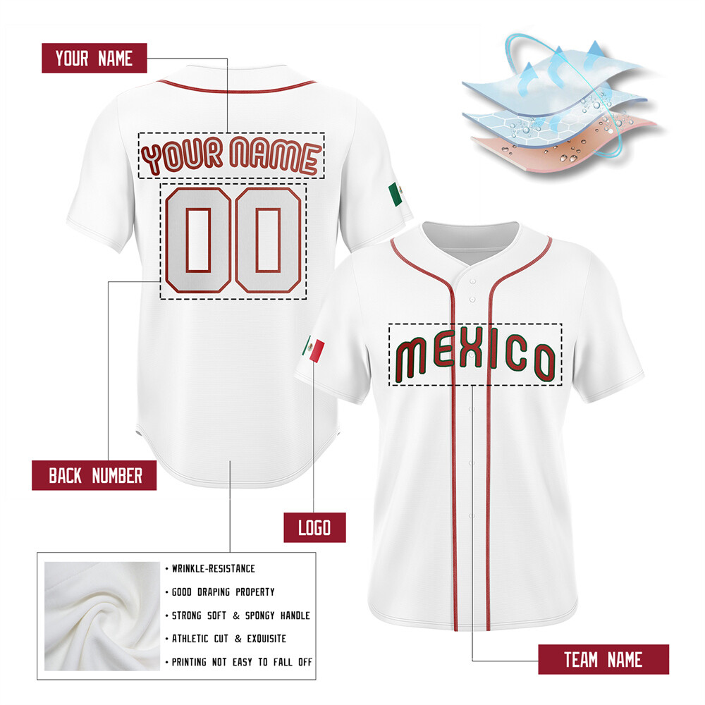 Mexico Baseball 2023 New Era World Baseball Classic Authentic Jersey 2XL