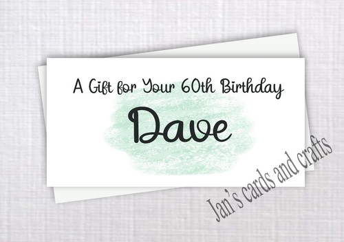 Special Birthday Money Voucher Wallet Personalised Gift 18th, 21st, 40th, 50th - Picture 11 of 11