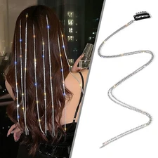 Flashing Diamond Chain Hairpin Headdress Tassel Hairpin Hair Accessories