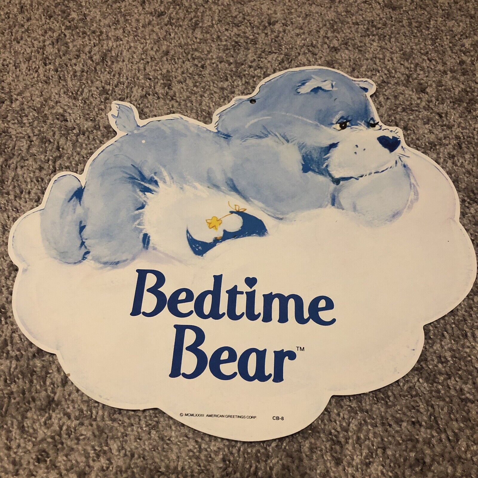 Rare Vintage 1982 autoe orsos Retail Hanging 2 Sided Store Display Bedtime orso Rare Vintage 1982 autoe orsos Retail Hanging 2 Sided Store Display Bedtime orso
