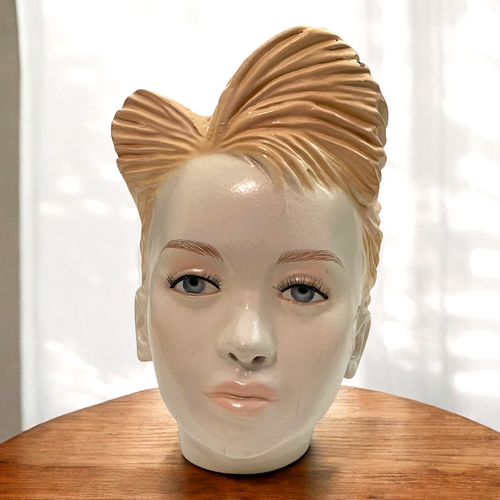 Banco de cerámica con cabeza de niño vintage años 80 90 - rareza de escultura de tamaño natural - niño retro - Imagen 3 de 17