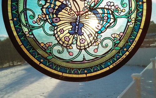 6,5" himmlischer SCHMETTERLING FLORAL SONNE DESIGN GLAS MEISTER VINTAGE 1987 SONNENFÄNGER - Bild 5 von 15