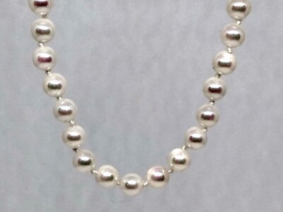 【GEN IZAWA】Vintage Pearl Necklace Vntg Faux Single Strand 16