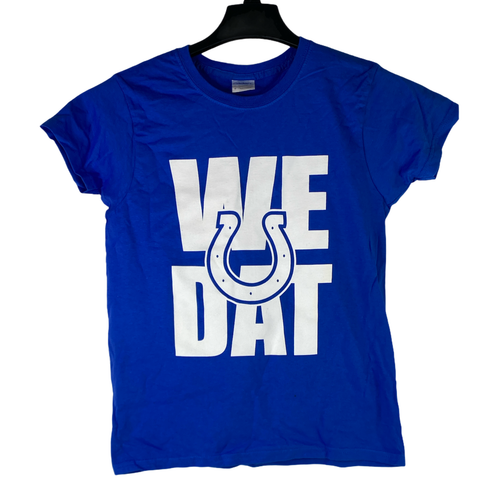 Indianapolis Colts Logo Gildan Damen Gr. S blau We Dat T-Shirt American Football - Bild 1 von 7