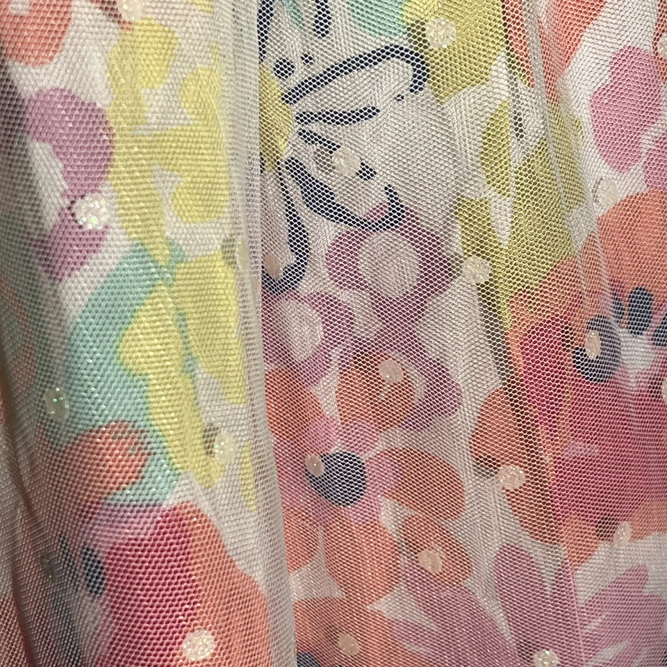 CHEROKEE~FALDA FLORAL SUPERPUESTA DE TUL MULTICOLOR~Niñas 5T Foto 3 de 4