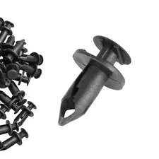 100pcs 8MM Hole Plastic Rivets Retainer Fender Bumper Push Pin Fastener Clips