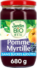 Jardin Bio Étic - Dessert Biofruits Pomme Myrtille - 680G