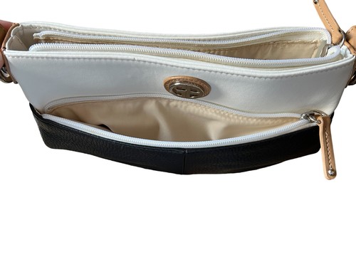 Bolso de hombro Giani Bernini de cuero para mujer negro, tostado y blanco - Imagen 13 de 16