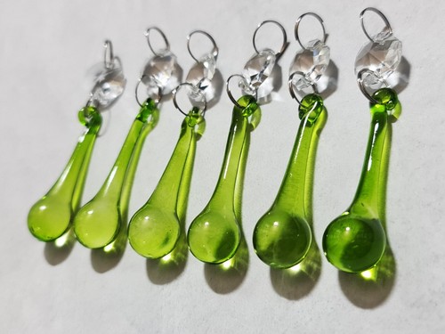 Green Chandelier Cut Glass Crystals Replacement Light Parts Wedding Beads Drops - Picture 47 of 189