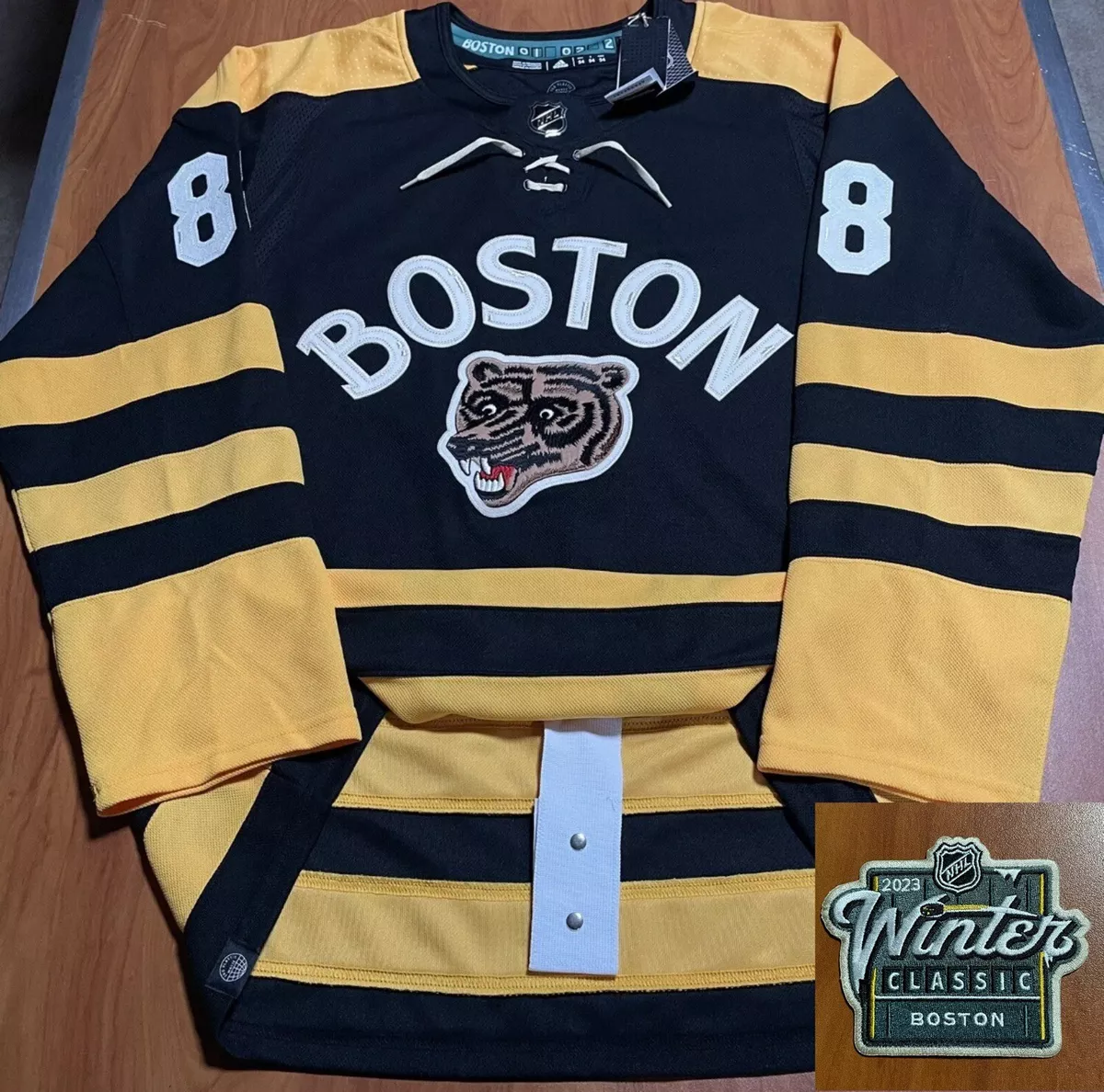 Adidas Boston Bruins No88 David Pastrnak Camo Authentic 2017 Veterans Day Stanley Cup Final Bound Stitched NHL Jersey