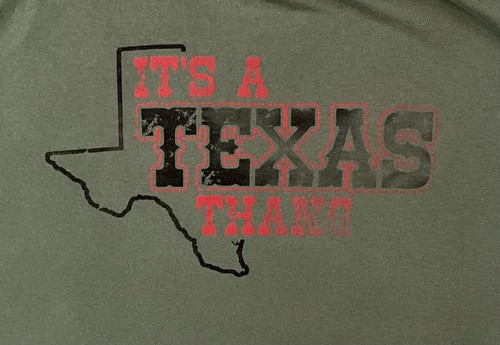 Firmato Kevin Fowler Texas Thang verde oliva XL 23” X 26” indossato invecchiato - Foto 7 di 9