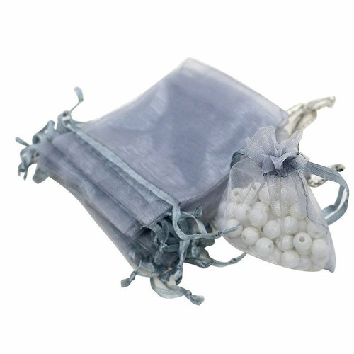 100pc Organza Gift Bags Jewelry Drawstring Bags Wedding Favors Bags Mesh Gift - Picture 9 of 22