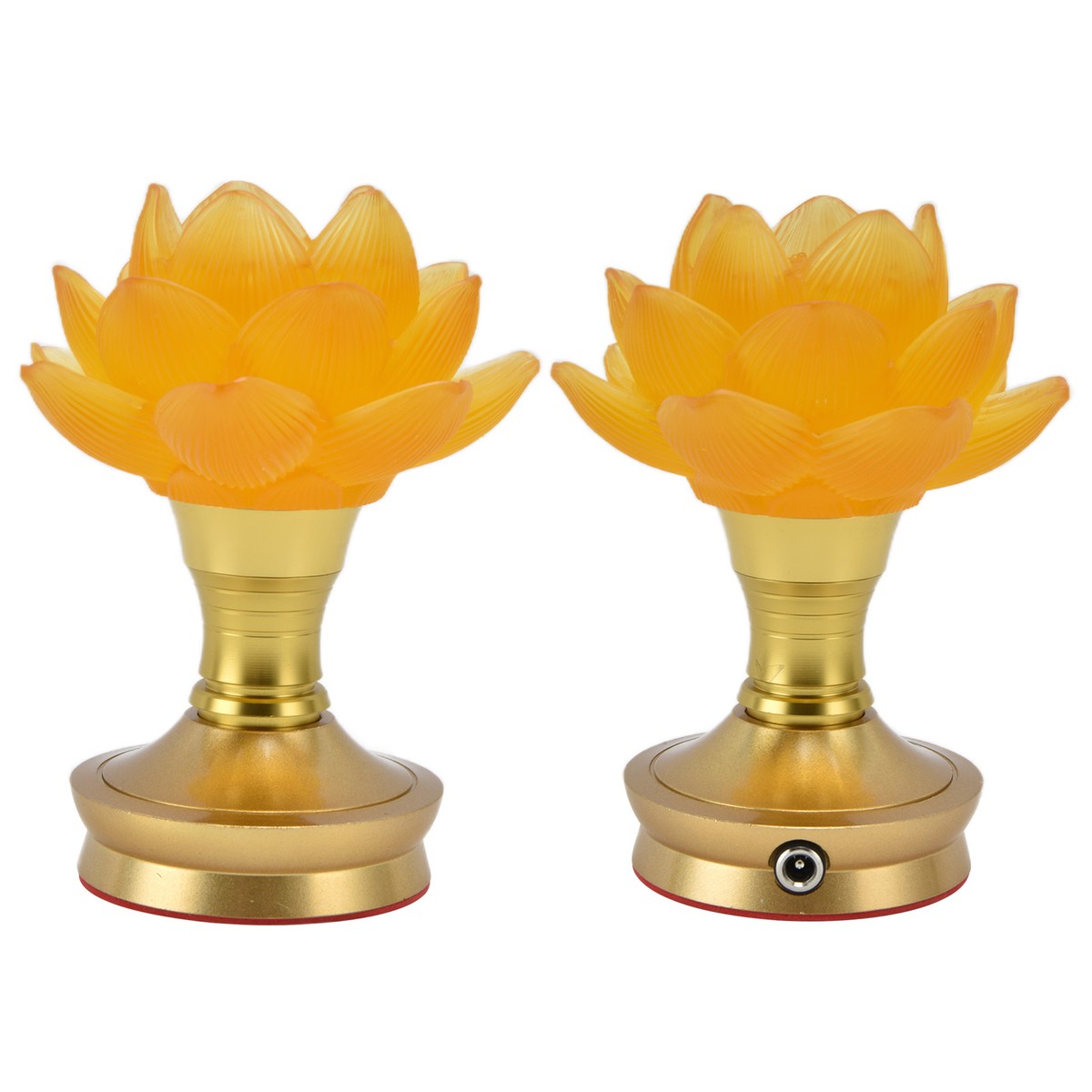 2 Set LED Buddhist Light 3 Color Adjustment Buddha Lamp Plug In Flower Light HG