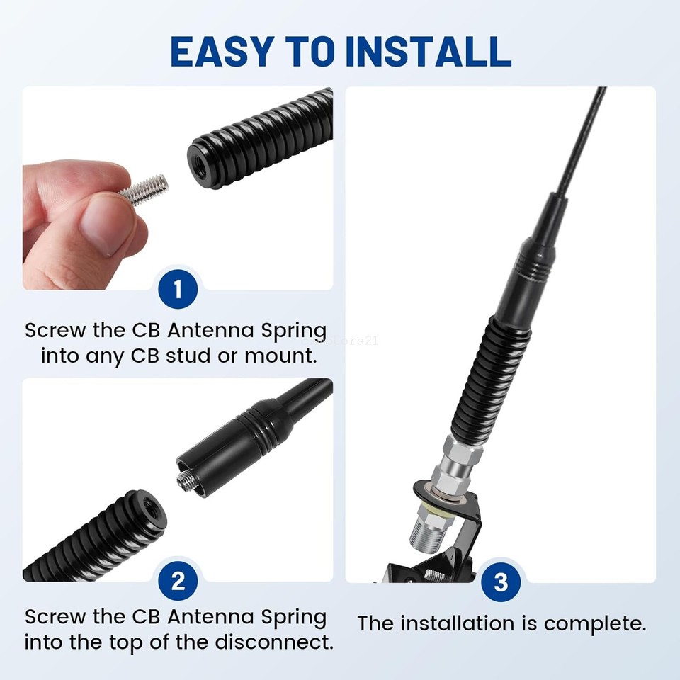 SS-3H Mobile CB Radio Antenna Spring Base Mount Up to 60