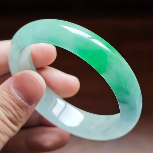 Bracciali Giadeite Giada Verde Ghiacciato Smeraldo Naturale Birmania 59mm Braccialetto Giada 1426 - Foto 5 di 20