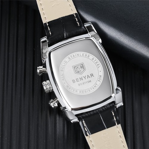 BENYAR Men's Chronograph Watch Quartz Business Sport Waterproof Wristwatch Gifts - Picture 10 of 11