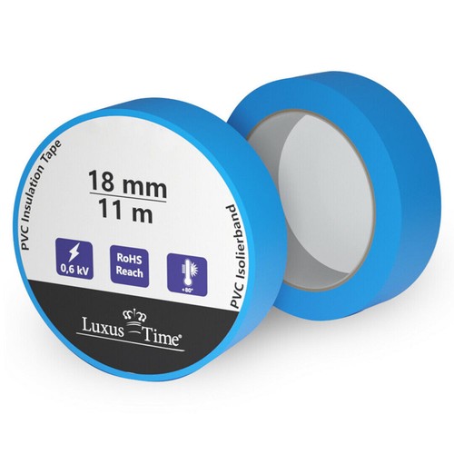Juego de 10 cintas aislantes PVC 11m x 18mm cinta eléctrica cable PVC coche tiempo de lujo - Imagen 3 de 7