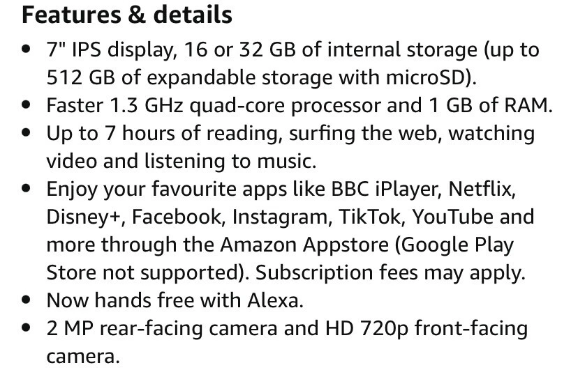 Fire 7 Tablet | 7" display, 16 GB, Black - with Ads - Image 2 of 3