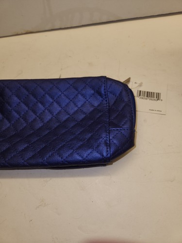 New Nordstrom Blue Checkered Makeup Bag With Tags - Picture 9 of 13