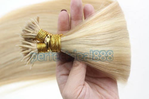 14"-24" 7A 1G Stick I Tip Micro Beads Remy Human Hair Extensions Double Drawn UK - Picture 89 of 127