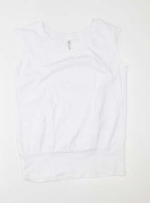 B&C Damen Tanktop weiß Baumwollmischung Größe M