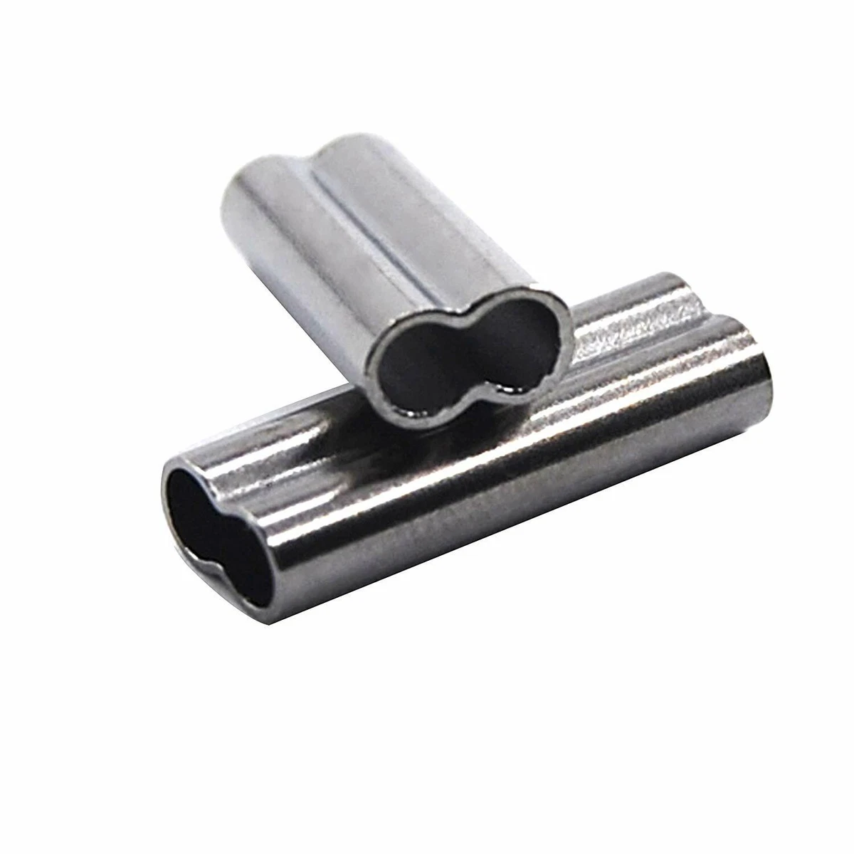 Double Barrel Crimping Sleeves Copper Tube Connector Hooks Accessories 0.8 2.4mm