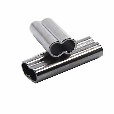 Double Barrel Crimping Sleeves Size 0.8-2.6mm 100/% Brass Copper Tube Connector