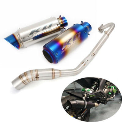 For Kawasaki Z125 Pro 2017-2026 Exhaust System Header Link Pipe 51mm Muffler Tip