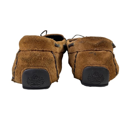 Etienne Aigner braune Leder-Wildleder-Mokassin-Fahrschuhe Damen Gr. 9,5 m gewebt - Bild 9 von 11