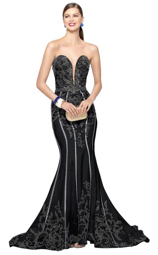 black bridesmaid dresses ebay Mismatched Black Mermaid Sweetheart Cheap Long Custom Bridesmaid Dresses ,  MRB0080 main image 0