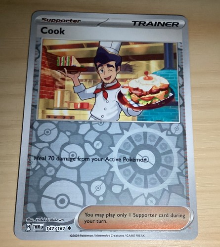 Pokemon - Cook - 147/167 -  Reverse Holo - Twilight Masquerade - NM/M - Picture 1 of 1
