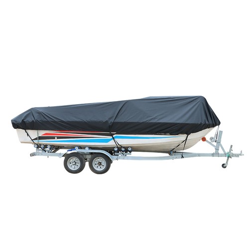 11ft 12ft 13ft 420D Boat Cover V-Hull Runabouts Waterproof Heavy Duty Black - Picture 2 of 11
