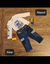 Set Jeans Maglietta Neonato 6-9 Mesi