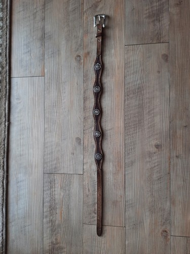 Justin Women's 26" Brown Scalloped Western Concho Belt