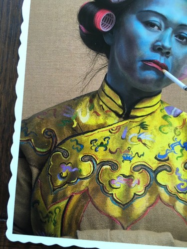 Mark Denton Esq. SIGNED smoking Chinese Girl from Croydon’ Postcard - Mini Print - Picture 6 of 8