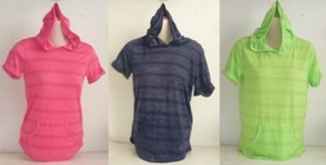 Womens-AEROPOSTALE-Relaxed-Striped-Lightweight-Short-Sleeve-Hoodie-NWT-5750