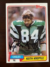 Keith Krepfle Signed PHILADELPHIA EAGLES Card   1981 Topps