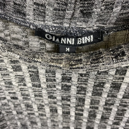 Abito Gianni Bini Tg M Grigio Erica Maglia a Costine Ritagli Gomito Manica Lunga Cambio - Foto 6 di 6