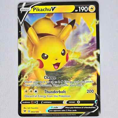ピカチュウv 043/185 pikachu v 英語　ポケカ　pokemon English Graded Pokemon Card Pikachu V (043/185) Vivid