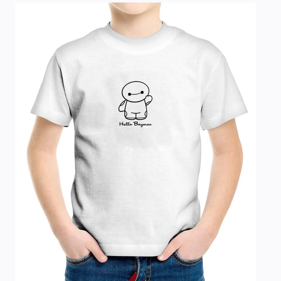 Niño pequeño Niños Niño Niña Camiseta Juvenil Estampado Regalo Lindo Gran Héroe 6 Hola Baymax Foto 4 de 4