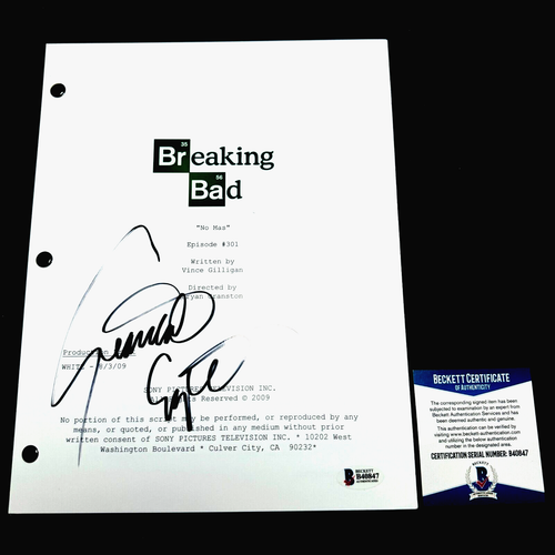 GIANCARLO ESPOSITO SIGNED BREAKING BAD "NO MAS" EPISODE SCRIPT w/ BECKETT COA - Picture 1 of 2