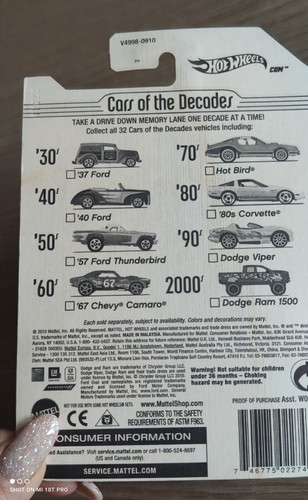 Hot Wheels Dodge Viper Cars Of The Decades The '90s 26/32 - Foto 6 di 8