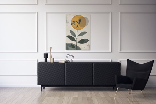 Impresión de arte en lienzo abstracto floral iluminado por el sol, decoración de pared moderna para el hogar - Imagen 15 de 17