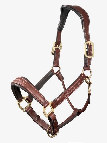 Halter de cuero cosido LeMieux - marrón - Imagen 2 de 3