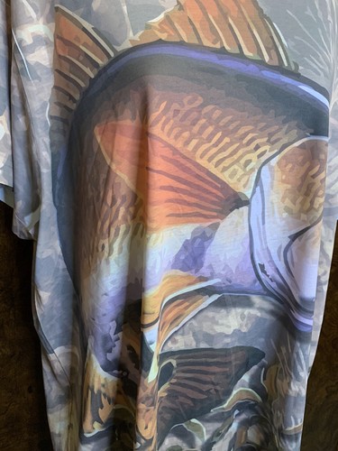 Fish Bass Trout Herren Fitted T-Shirt All Over Print Gr. M Neu - Bild 3 von 5