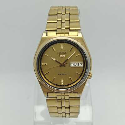 SEIKO セイコー 腕時計 5 778812 7S26-3070 稼動品 Seiko 5 Automatic 7S26-3070 Date/Day Golden Dial Vintage